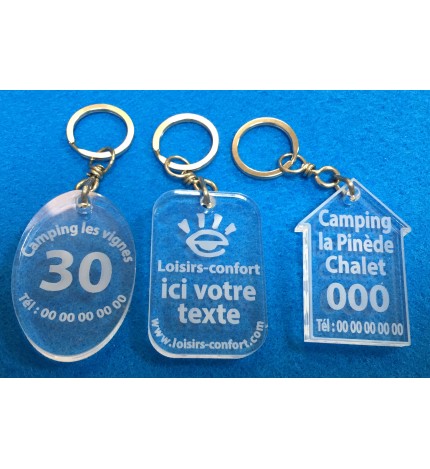 Porte-clés en Plexiglas coloré - Porte-clés - Accessoires pour les hôtels