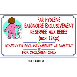 BAIGNOIRE BÉBÉ 3L - 450 X 250 X 10
