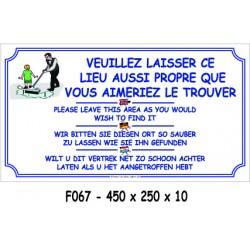 LAISSER ENDROIT PROPRE 4L - 450 X 250 X 10