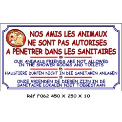 ANIMAUX INTERDIT DANS SANITAIRES 4L