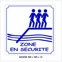 ZONE DE SÉCURITÉ 400 X 400 X 10