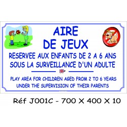 PANNEAU AIRE DE JEUX 2L - 700 X 400 X 10