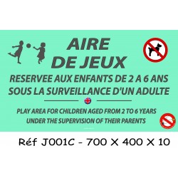 PANNEAU AIRE DE JEUX 2L - 700 X 400 X 10