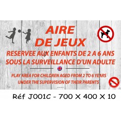 PANNEAU AIRE DE JEUX 2L - 700 X 400 X 10