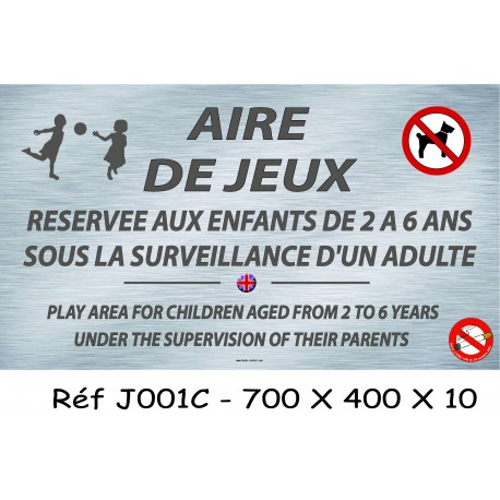 PANNEAU AIRE DE JEUX 2L - 700 X 400 X 10