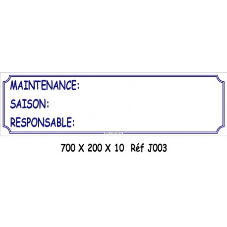 MAINTENANCE - 700 X 200 X 10