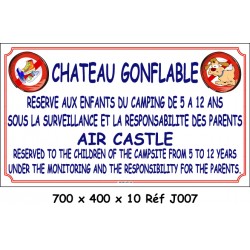 CHÂTEAU GONFLABLE 2L - 700 X 400 X 10