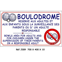 BOULODROME 2L - 700 X 400 X 10