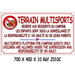 TERRAIN MULTISPORTS + HEURES 2L- 700 X 400 X 10