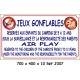 JEUX GONFLABLES 2L - 700 X 400 X 10