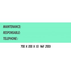 PANNEAU MAINTENANCE - 700 X 200 X 10