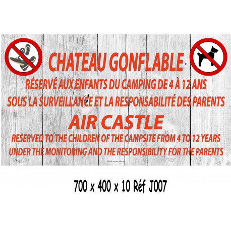 PANNEAU CHÂTEAU GONFLABLE 2L - 700 X 400 X 10