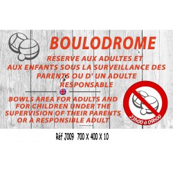 PANNEAU BOULODROME 2L - 700 X 400 X 10