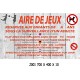 PANNEAU AIRE DE JEUX  4 L - 700 X 400 X 10