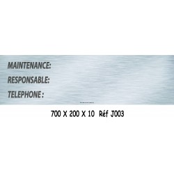 PANNEAU MAINTENANCE - 700 X 200 X 10