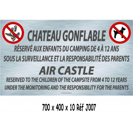 PANNEAU CHÂTEAU GONFLABLE 2L - 700 X 400 X 10