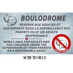 PANNEAU BOULODROME 2L - 700 X 400 X 10