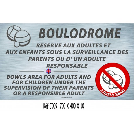 PANNEAU BOULODROME 2L - 700 X 400 X 10