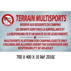 PANNEAU TERRAIN MULTISPORTS + HEURES 2L- 700 X 400 X 10