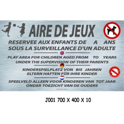 PANNEAU AIRE DE JEUX  4 L - 700 X 400 X 10