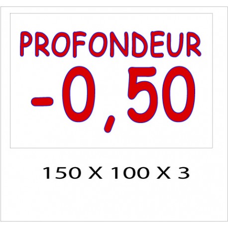 PLAQUETTE PROFONDEUR 100 X 150 X 3