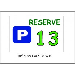 PLAQUETTE PARKING 150 X 100 X 10