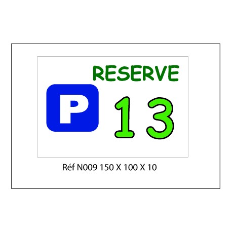 PLAQUETTE PARKING 150 X 100 X 10