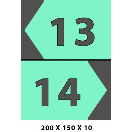 NUMÉRO EMPLACEMENT DOUBLE -200X150X10