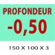 PLAQUETTE PROFONDEUR 100 X 150 X 3