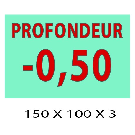 PLAQUETTE PROFONDEUR 100 X 150 X 3