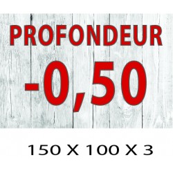 PLAQUETTE PROFONDEUR 100 X 150 X 3