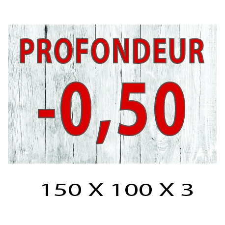 PLAQUETTE PROFONDEUR 100 X 150 X 3