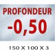 PLAQUETTE PROFONDEUR 100 X 150 X 3