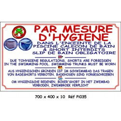 PANNEAU PAR MESURE D' HYGIÈNE  4L - 700 X 400 X 10