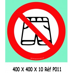 PANNEAU CALECON INTERDIT - 400 X 400 X 10