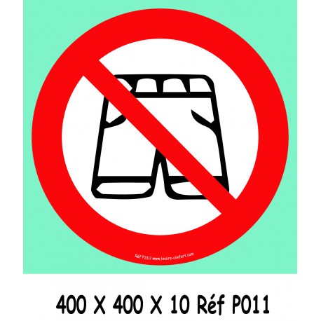 PANNEAU CALECON INTERDIT - 400 X 400 X 10