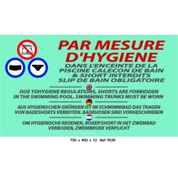 PANNEAU PAR MESURE D' HYGIÈNE  4L - 700 X 400 X 10