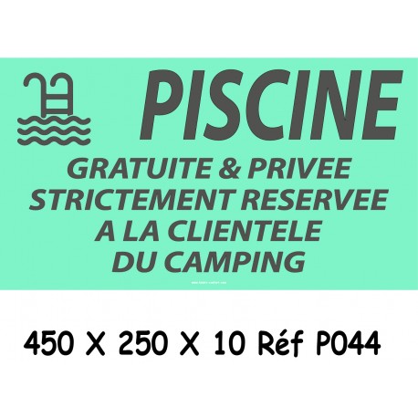 PANNEAU PISCINE GRATUITE - 450 X 250 X 10