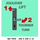 PANNEAU SOULEVER TOURNER 2L - 200 X 200 X 10