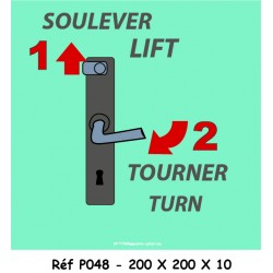 PANNEAU SOULEVER TOURNER 2L - 200 X 200 X 10